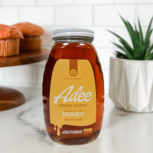 Golden Raw Honey – Pure, Unprocessed Sweetness from American Hives – Family-Owned Since 1957 – (Jar)
