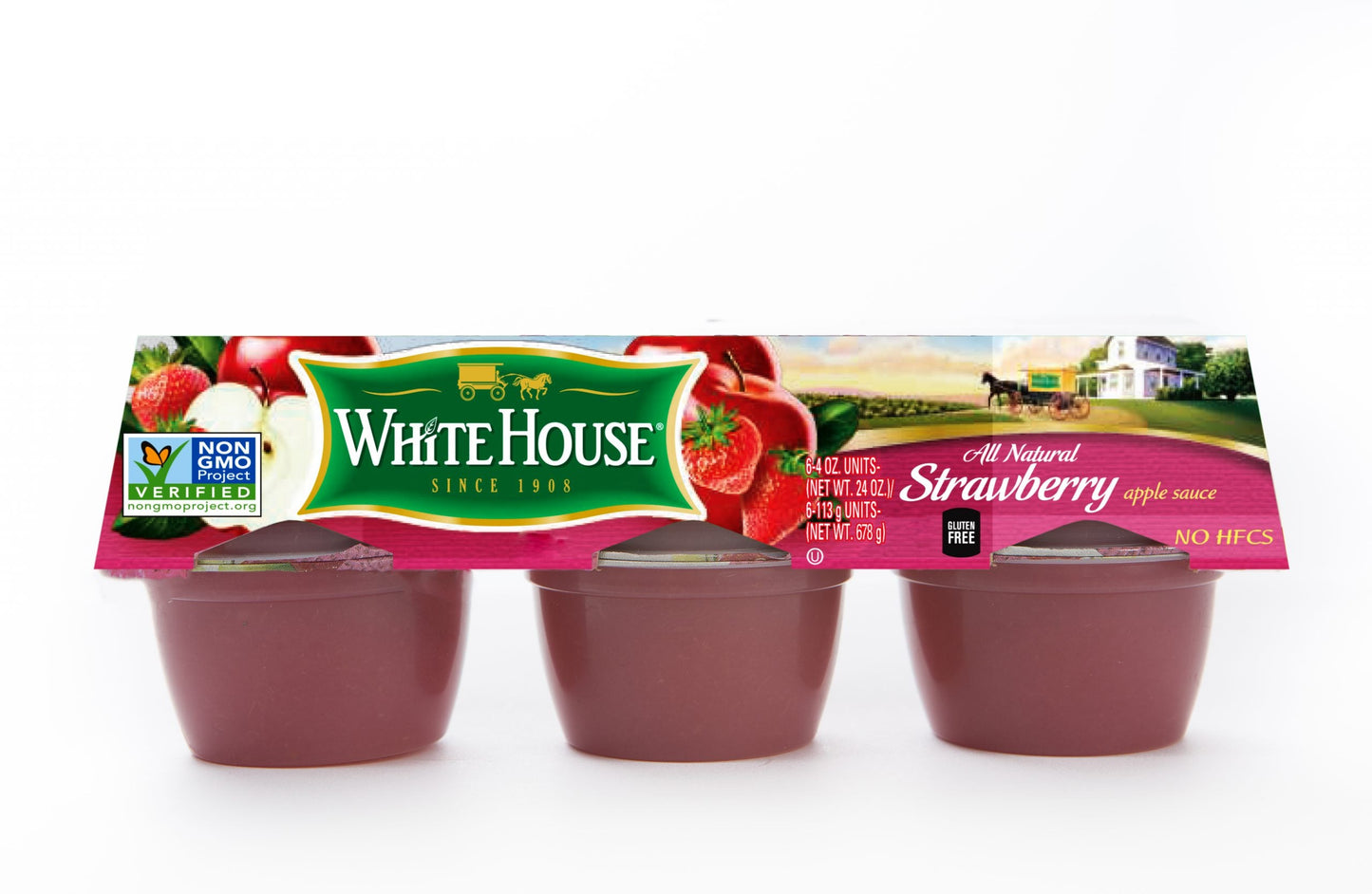 Strawberry Apple Sauce 6pk Cups