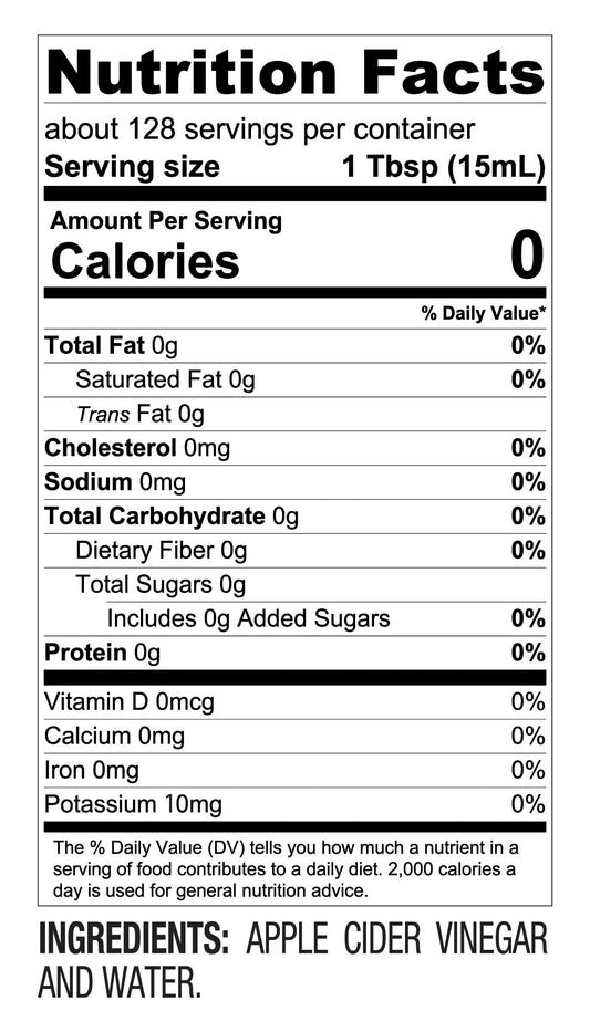 Classic Organic Apple Cider Vinegar – Raw, Unfiltered Wellness Staple – (64 oz Bottle)