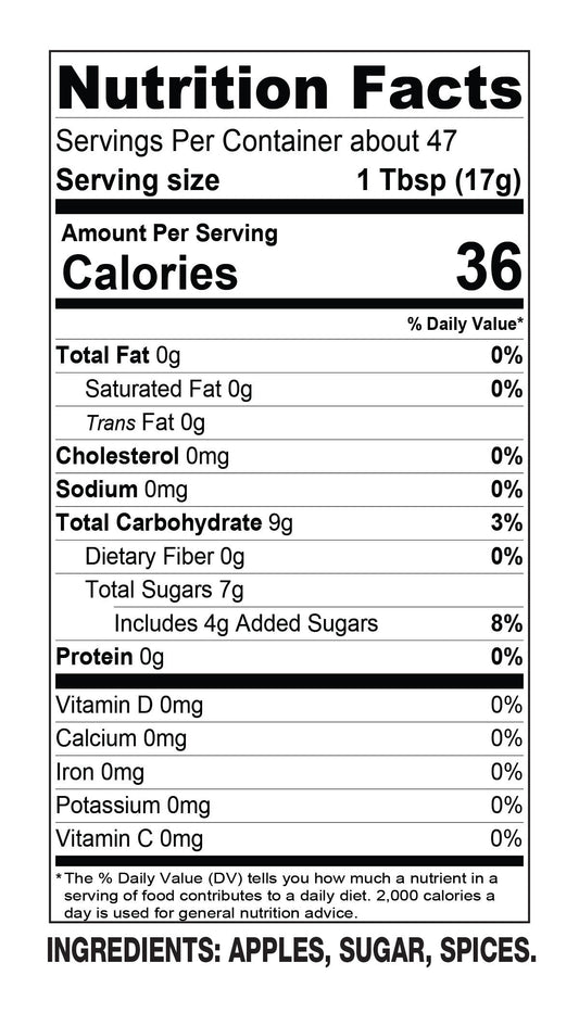 Slow-Cooked Apple Butter – Rich & Spiced Spread – (28 oz Jar)