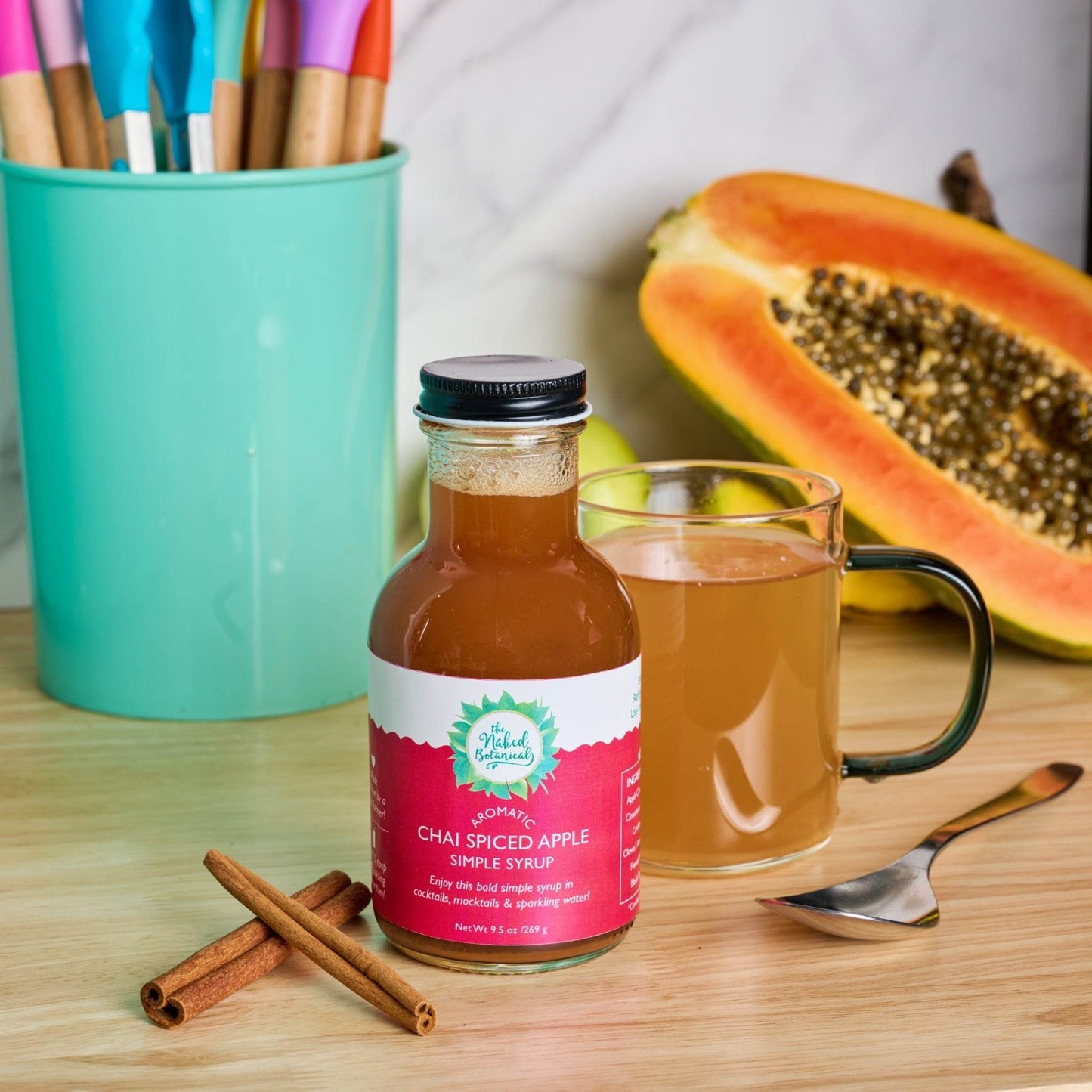 Chai Spiced Apple Simple Syrup - The Naked Botanical