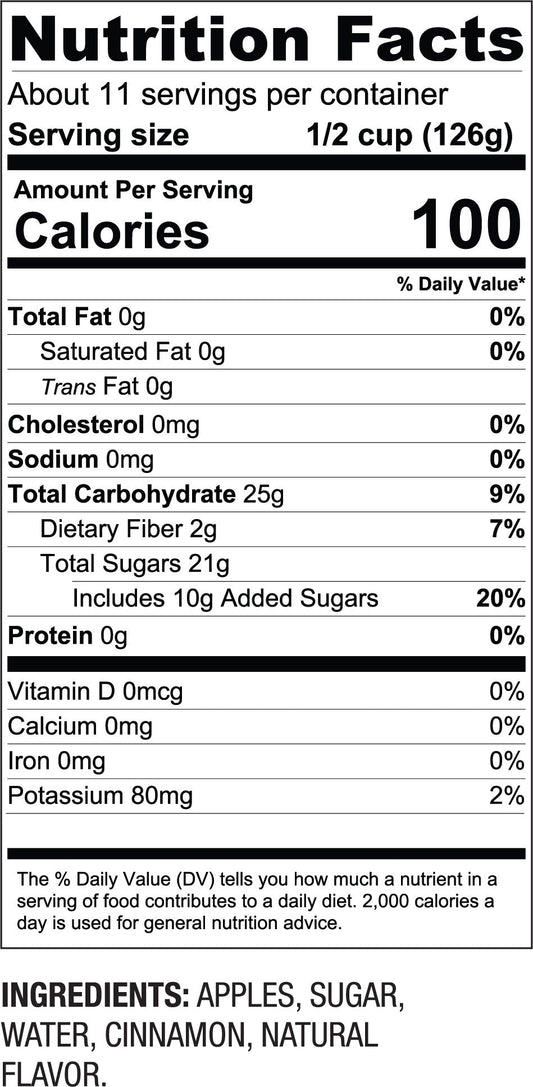 Cinnamon Apple Sauce – Spiced Fruit Blend – (48 oz Jar)