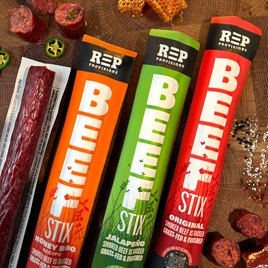 Assorted Beefstix – Grass-Fed Regenerative Snack Pack – 15g Protein - Bold Clean Flavors – (Set)