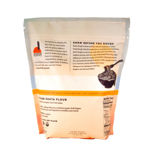 Heritage Pasta Flour – Organic, Fine-Ground Wheat – Perfect for Homemade Pasta & Italian Cooking