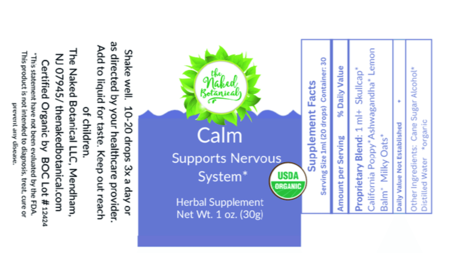 Calm Tincture - The Naked Botanical