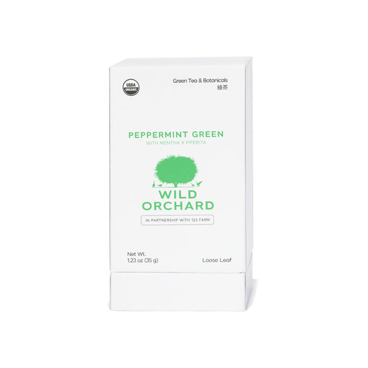 Peppermint Green – Organic Loose Leaf Green Tea – Minty Fresh Green with Calming Cool Finish