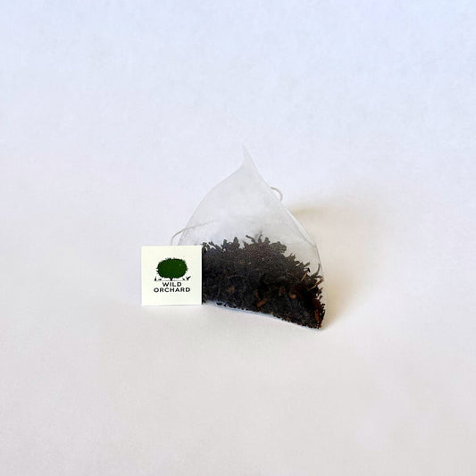Everyday Organic Black Tea Bags by Wild Orchard Tea, image of biodegradable tea bag