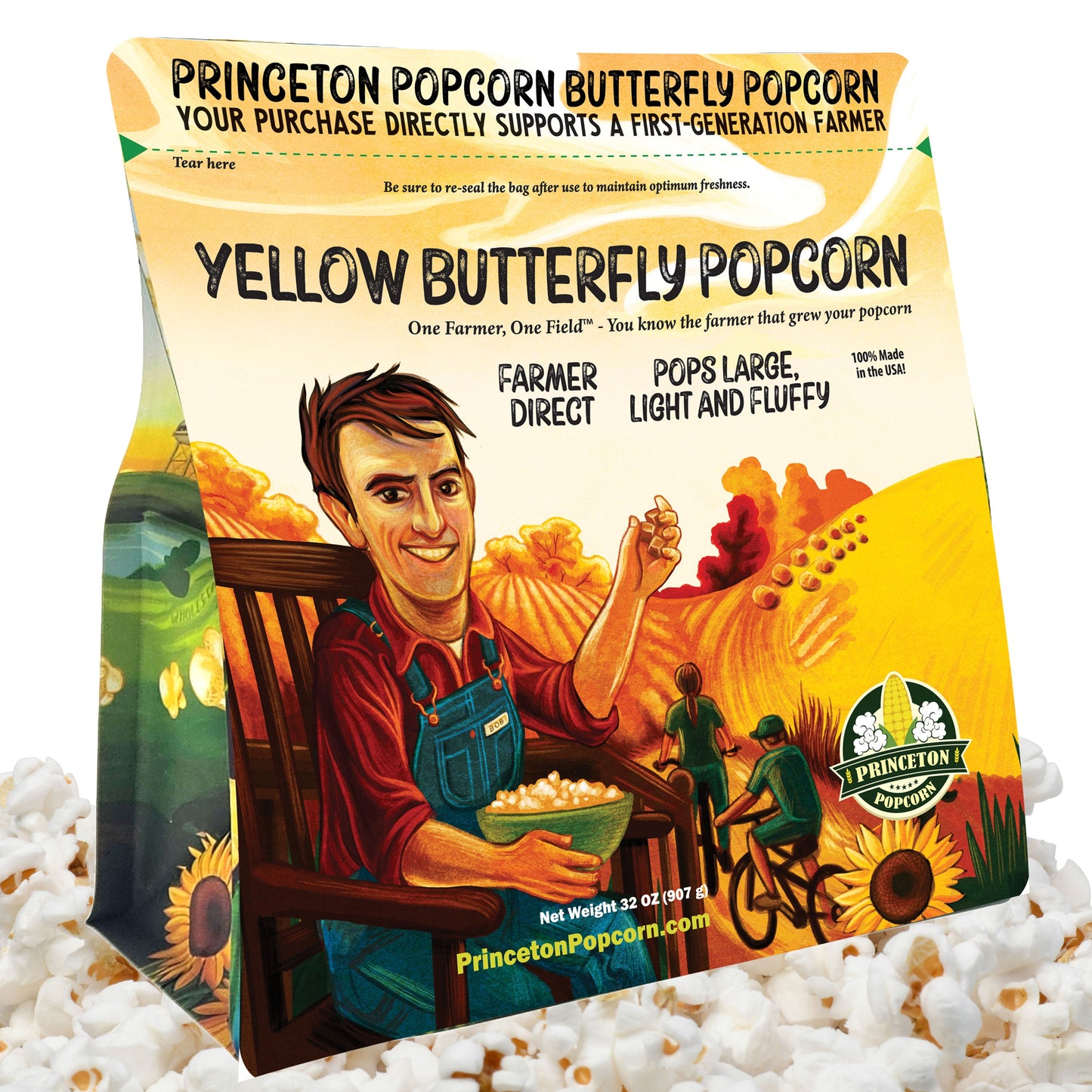 2lb Bag Princeton Popcorn Large Yellow Popcorn Kernels
