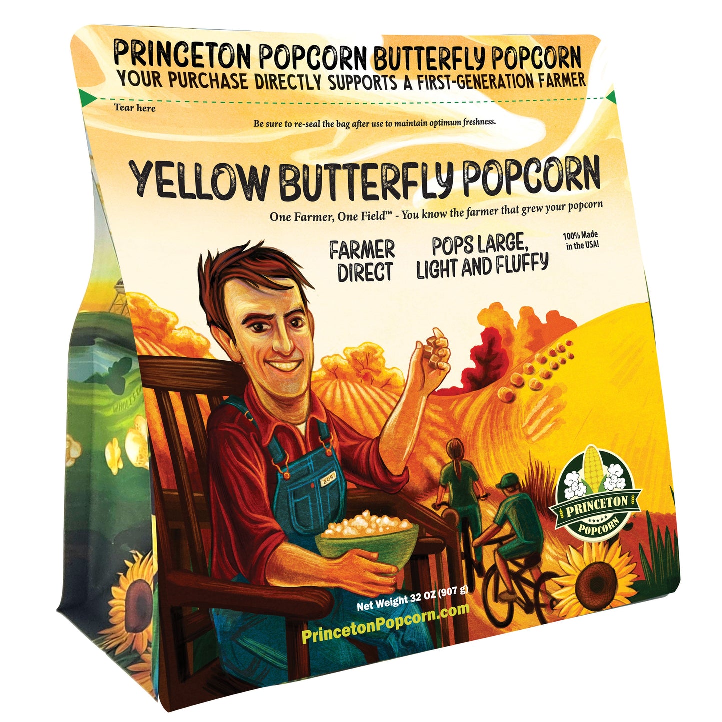 2lb Bag Princeton Popcorn Large Yellow Popcorn Kernels