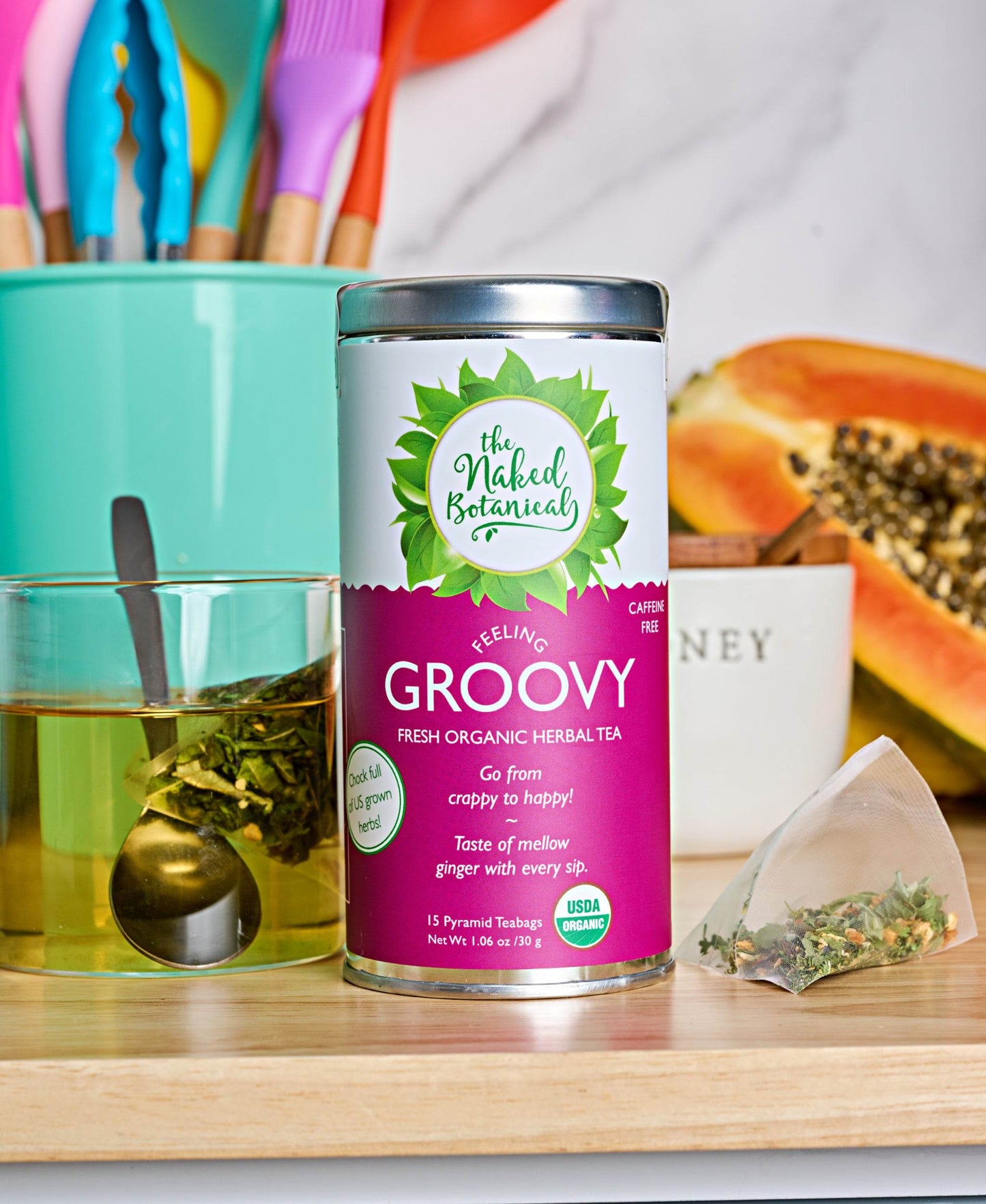 Feeling Groovy Herbal Tea - The Naked Botanical