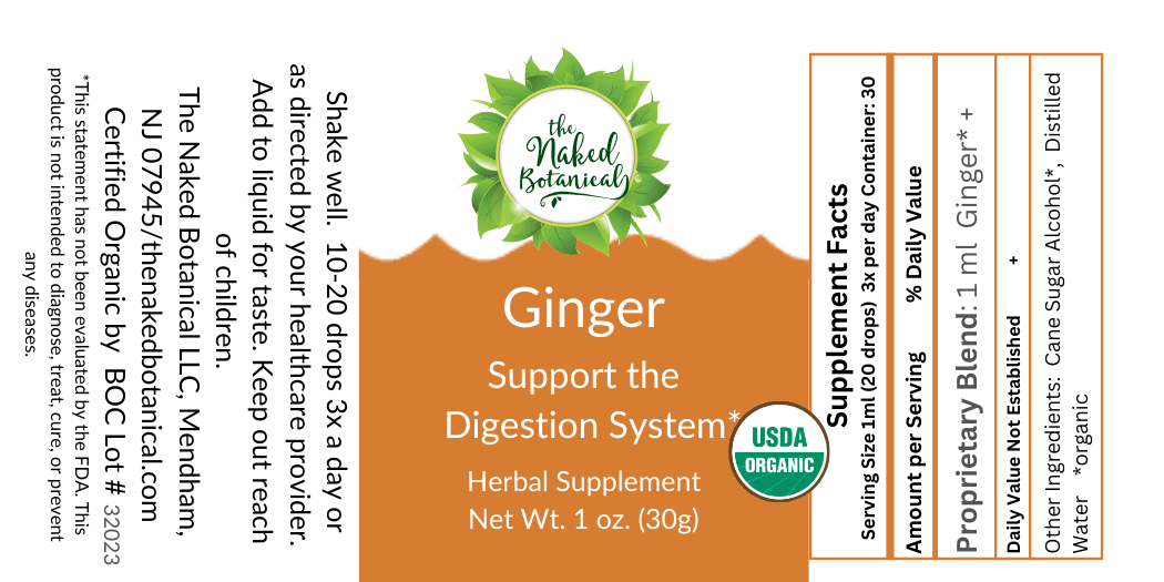 Single Herb Tinctures - Ginger-The Naked Botanical