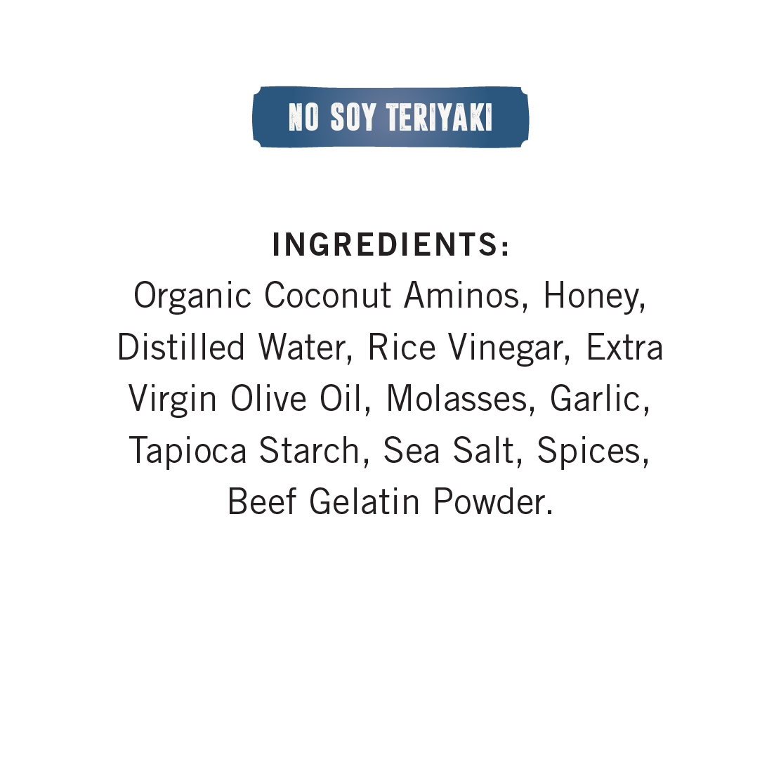 No Soy Teriyaki Sauce
