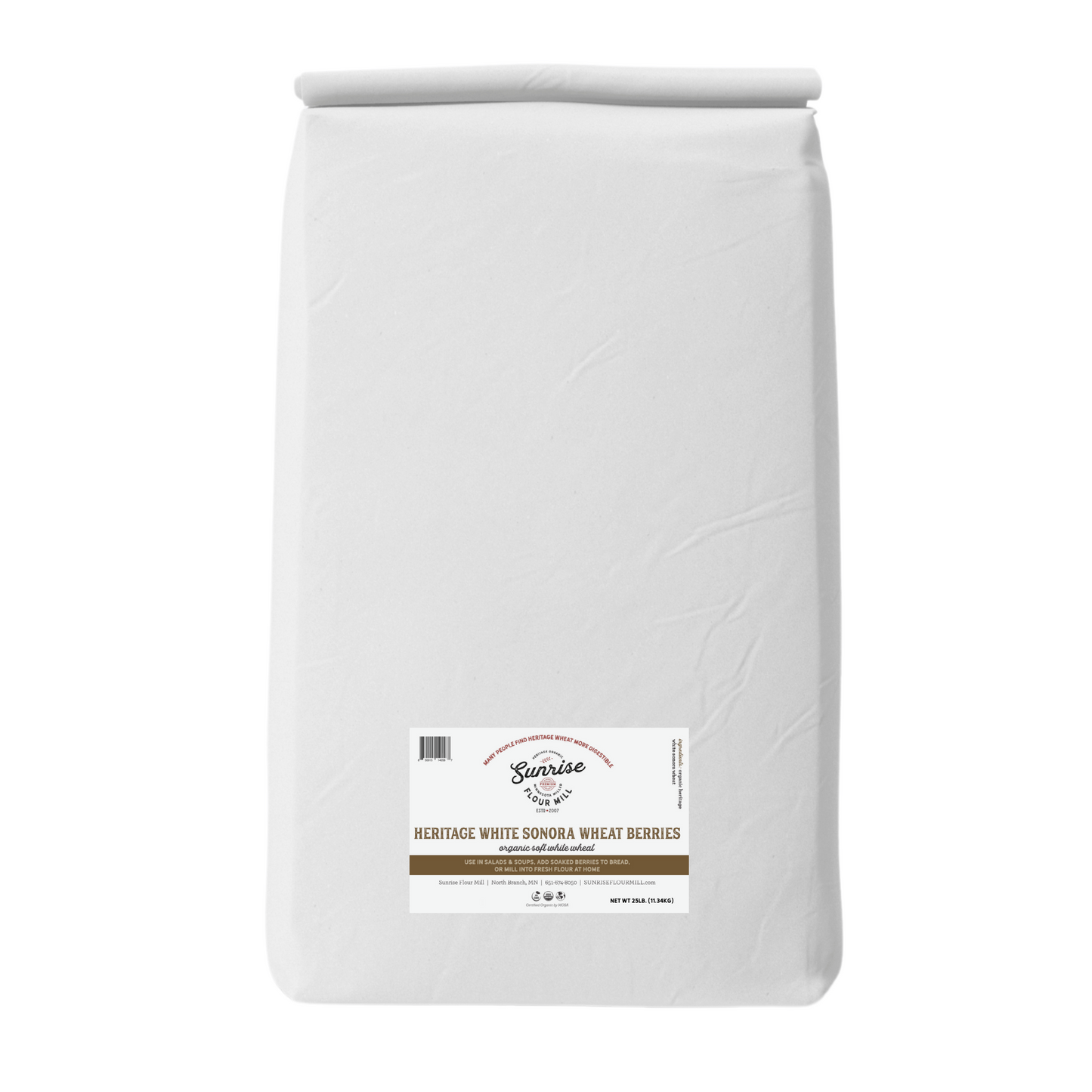 Heritage Soft White Wheat Berries – Organic, Mild Flavor & Ideal for Milling, Sprouting, or Planting