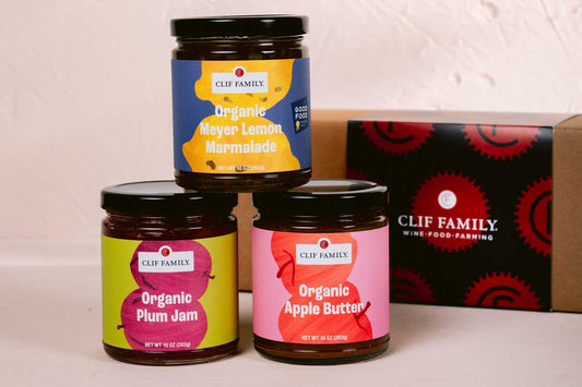 Holiday Jam Trio – Organic Seasonal Preserves with Plum, Citrus & Spiced Apple – 3 Pack