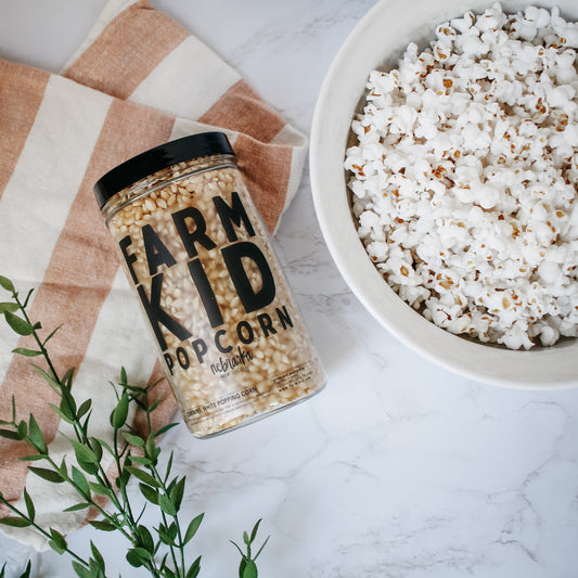 Jar of White Popcorn – Nebraska-Grown Heirloom Kernels – Perfect for Fresh Popping at Home