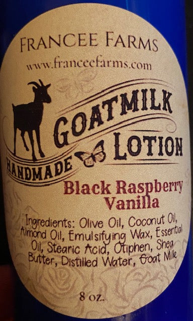Goat Milk Lotion – Tall 8 oz – Farm-Made with Goat Milk Vitamins A & D for Soft, Hydrated Skin