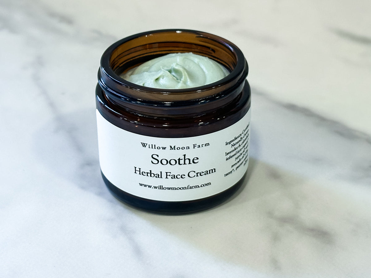 Soothe Herbal Face Cream – Gentle Moisturizer with Farm Botanicals – Calm, Hydrate, and Restore – 2 oz