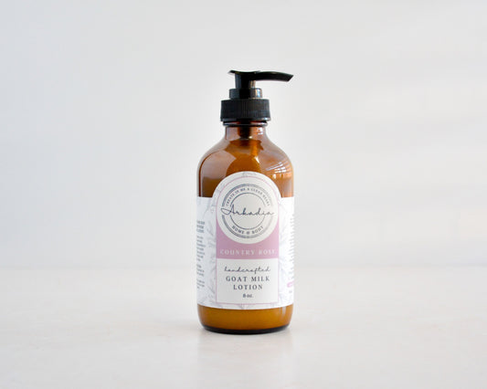 Country Rose Goat Milk Lotion – Floral, Hydrating Blend with Farm-Fresh Milk – (Bottle)