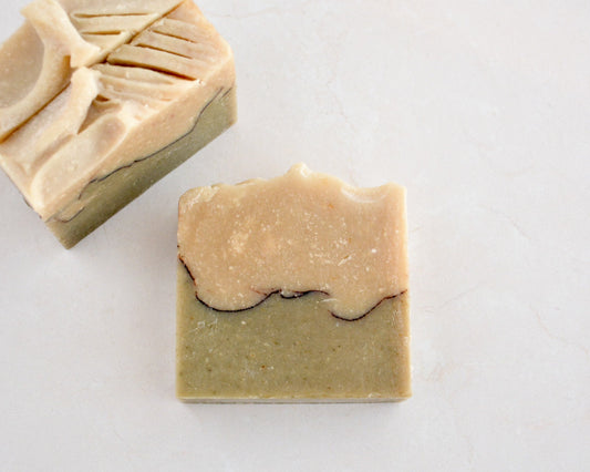 Into the Woods Goat Milk Soap – Coniferous Essential Oils – Spirulina & Cocoa Color – Farm-Fresh Formula