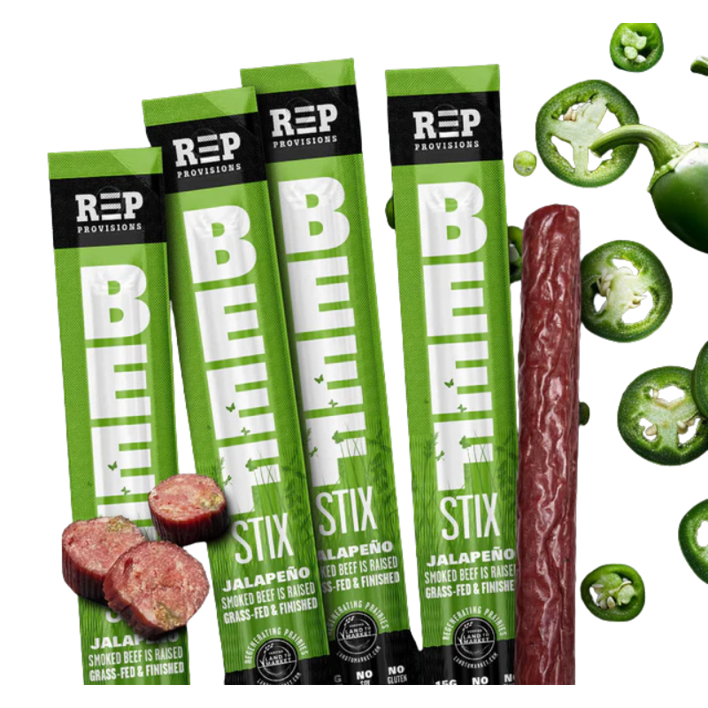 Jalapeño Beef Sticks | 100% Grass-Fed Beef Sticks | REP Provisions