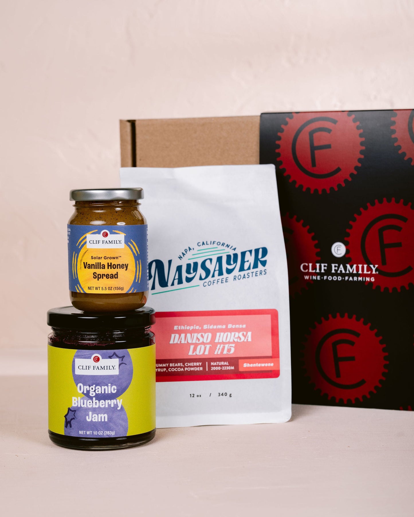 Morning Essentials Gift Box – Gourmet Breakfast Set with Organic Jam, Honey & Coffee – 3 Piece Collection