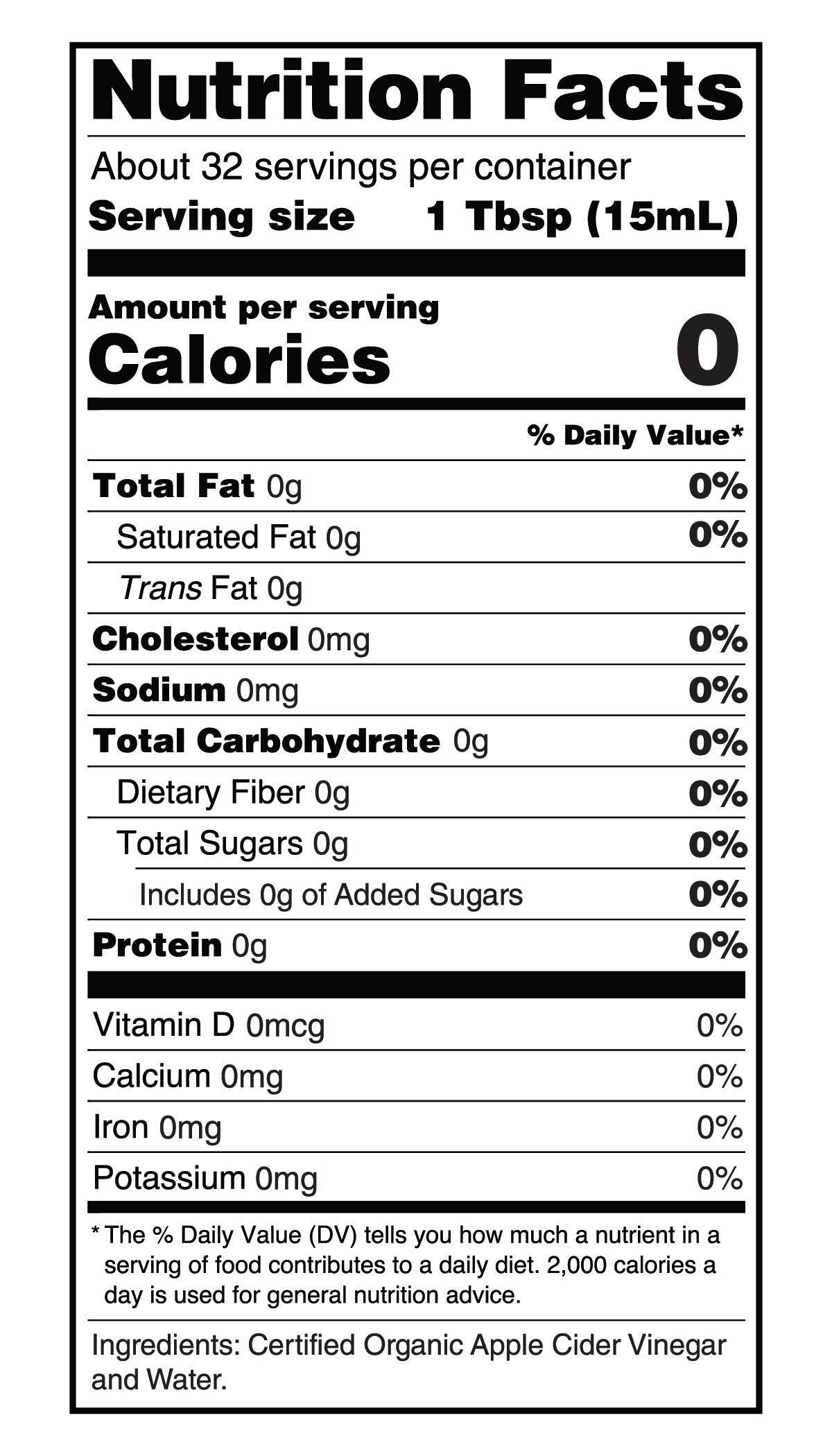 32oz Organic Apple Cider Vinegar