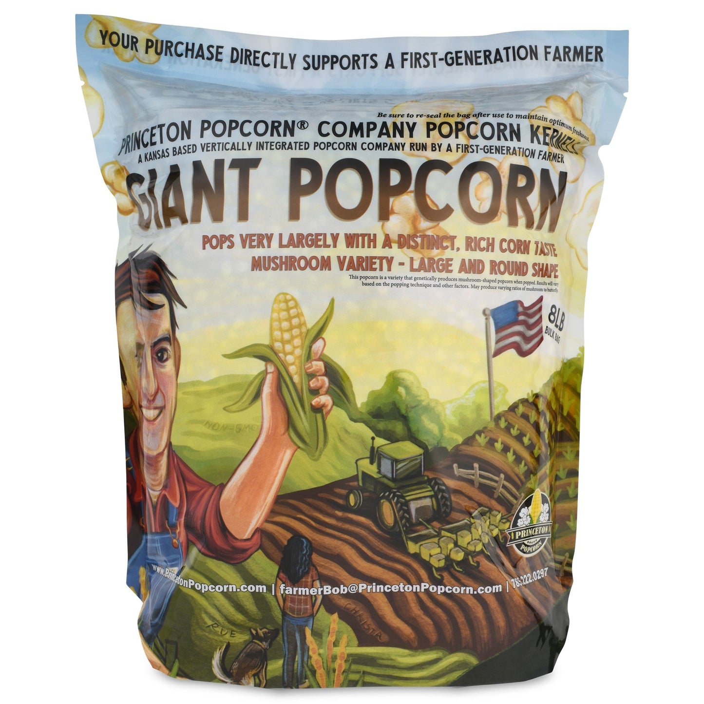 Mushroom Popcorn Kernel 10lb Combo (8lb Bag + 2lb Tub)