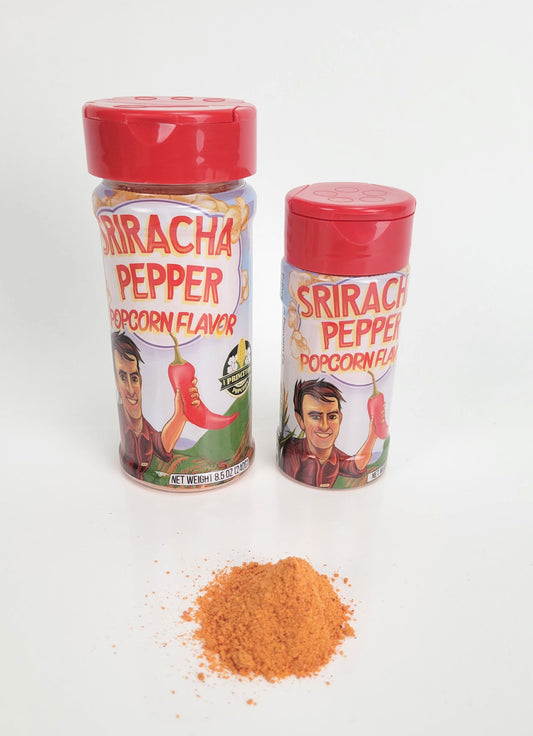 Sriracha Pepper Popcorn Flavor Powder – Spicy, Tangy Seasoning – Adds Heat to Homemade Popcorn – (8.5 oz Jar)
