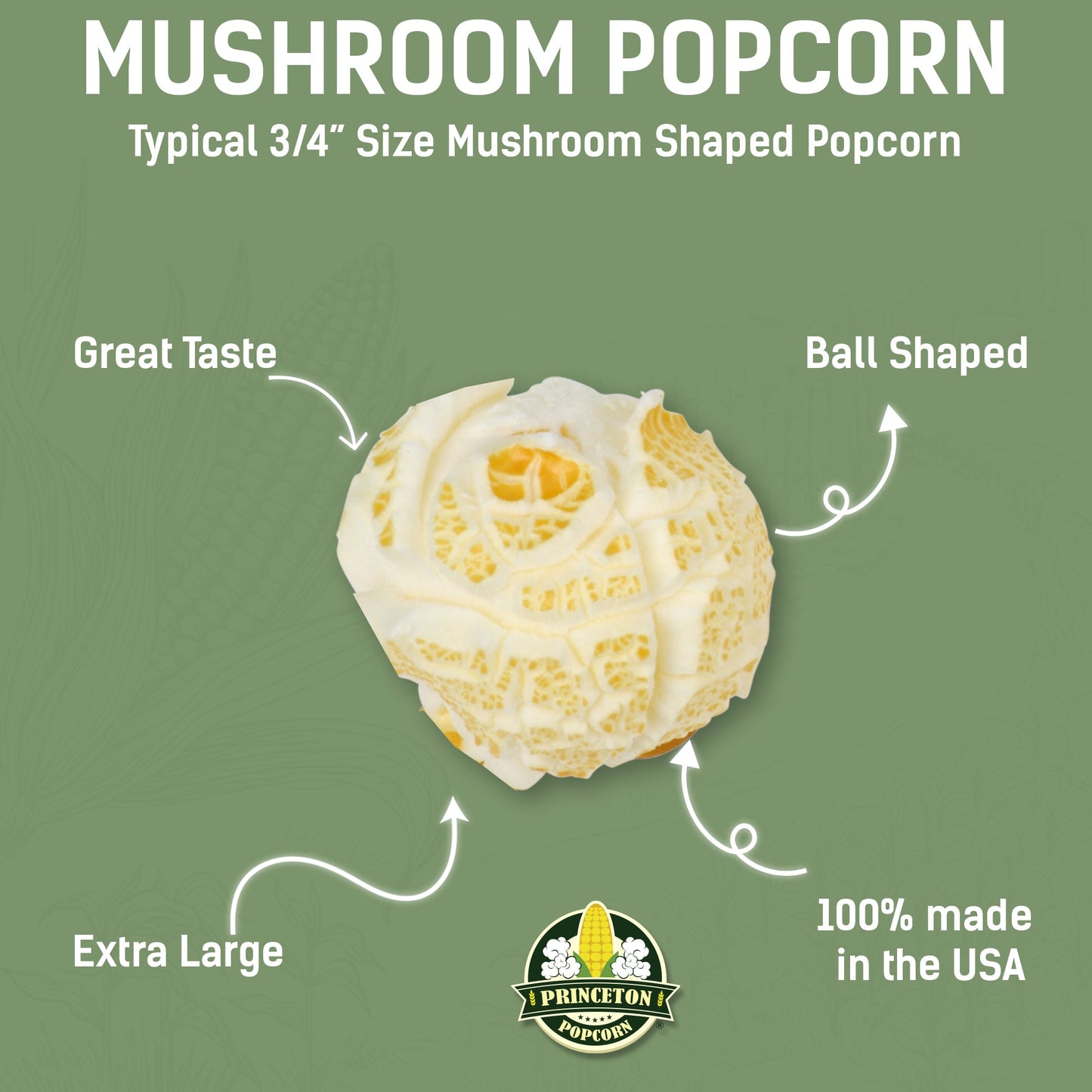1lb Tub Yellow Mushroom Popcorn Kernels