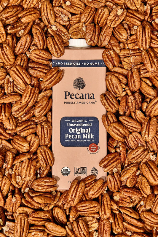 Organic Unsweetened Original Pecan Milk – Pure, Creamy Dairy-Free Nutmilk, No Added Sugar – (3 Pack)
