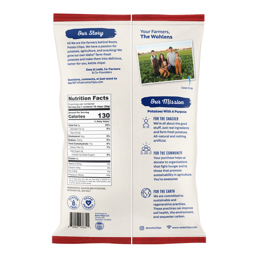 Red Sea Salt Kettle Cooked Potato Chips – Naturally Colored Idaho Potatoes – Avocado Oil Crunch – (12 × 6 oz Bags)