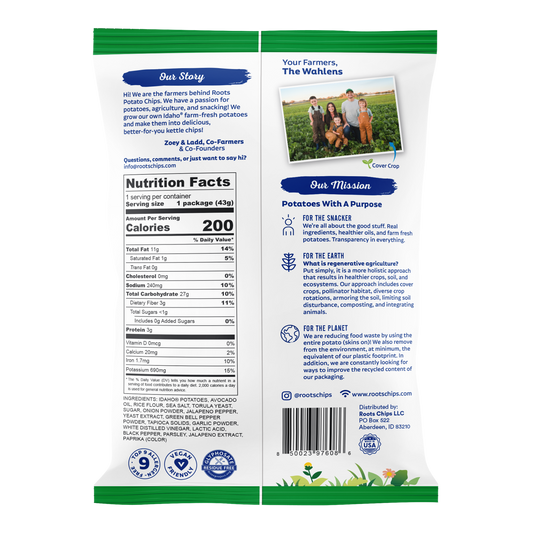 Jalapeño Kettle Cooked Potato Chips – Spicy, Zesty Flavor – Idaho Potatoes in Avocado Oil – (30 × 1.5 oz Bags)