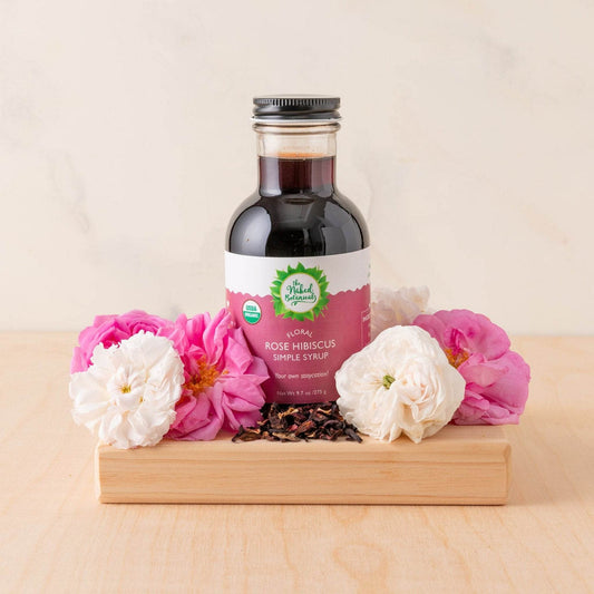 Rose Hibiscus Simple Syrup - The Naked Botanical