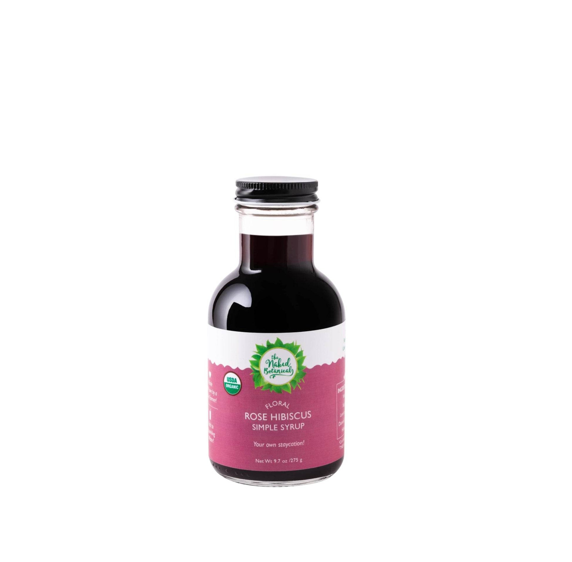 Rose Hibiscus Simple Syrup - The Naked Botanical