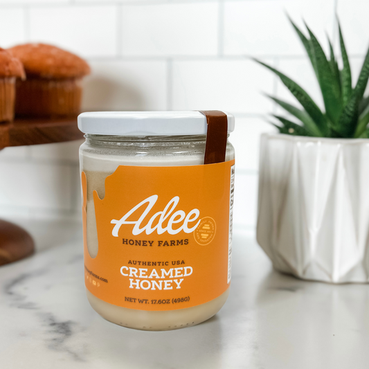 Whipped Creamed Honey – Smooth, Spreadable Natural Sweetness – Pure Hive-to-Table Flavor – (Jar)