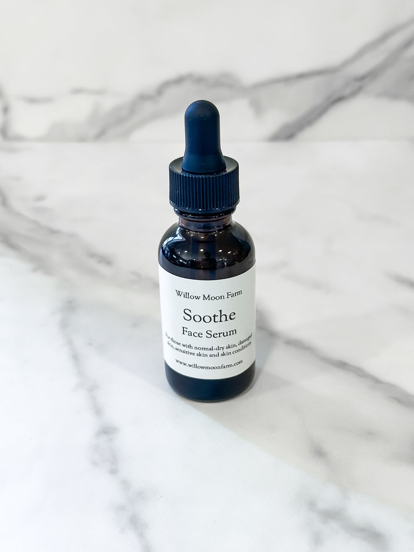 Soothe Face Serum made with regenerative organic herbs for calming sensitive and irritated skin while promoting a healthy glow