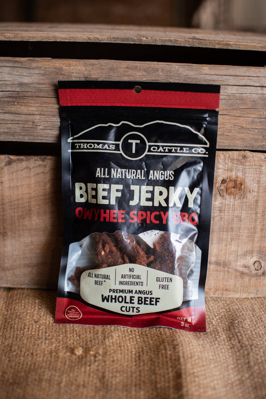 Owyhee Spicy Beef Jerky – Whole Cut Angus Protein Snack – Bold Heat for Road Trips and Workdays