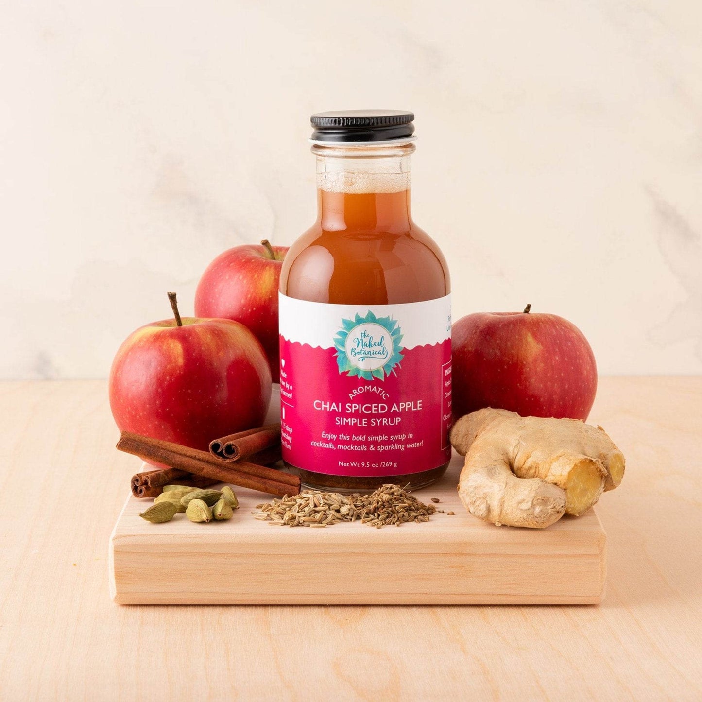 Chai Spiced Apple Simple Syrup - The Naked Botanical