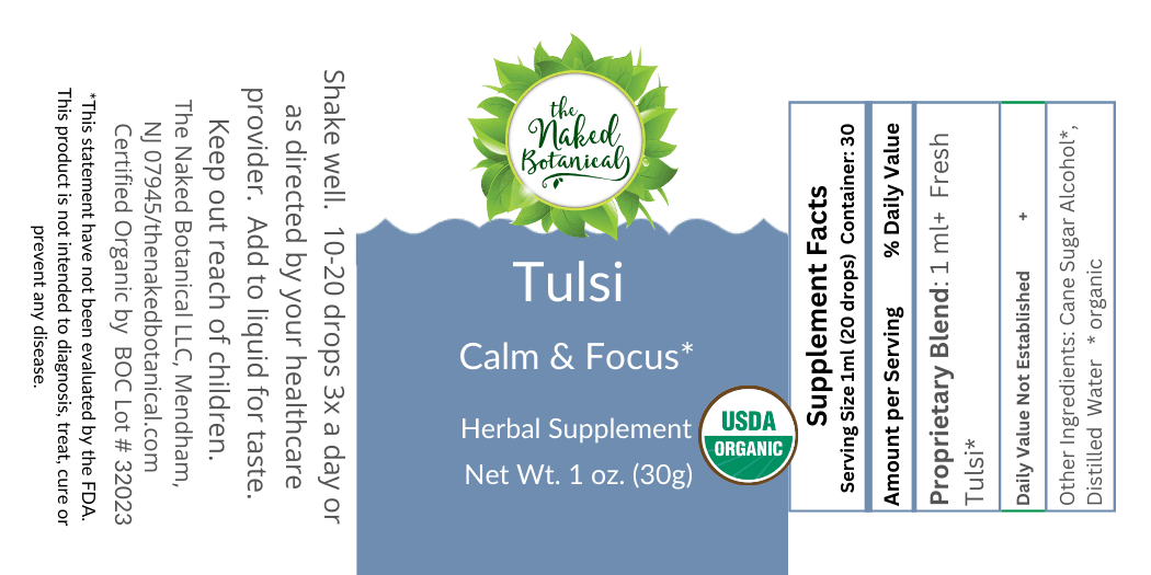 Single Herb Tinctures - Tulsi-The Naked Botanical
