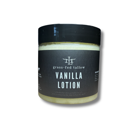 Grass-Fed Tallow Body Lotion | Vanilla & Unscented (4oz)