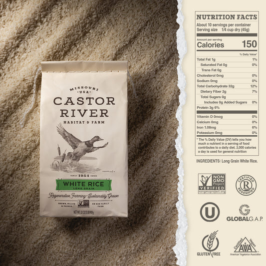 Long Grain White Rice – Light, Fluffy, Regeneratively Grown – Perfect for Everyday Cooking