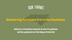 Hurricane Erin Service Advisory: Weather & Deliveries