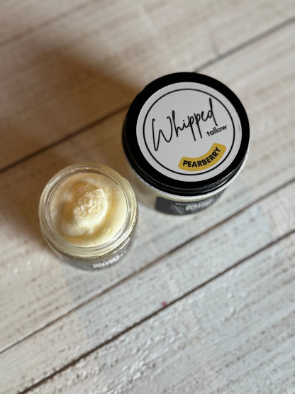 Pearberry Whipped Tallow Balm – Three Ingredient Hydration with Beef Tallow and Jojoba – Bright Everyday Skin Care for Face and Body – Single Jar