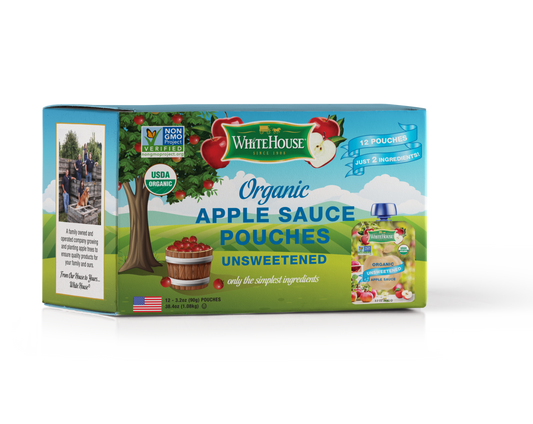 12 pack - ORGANIC Unsweetened Apple Sauce Pouches