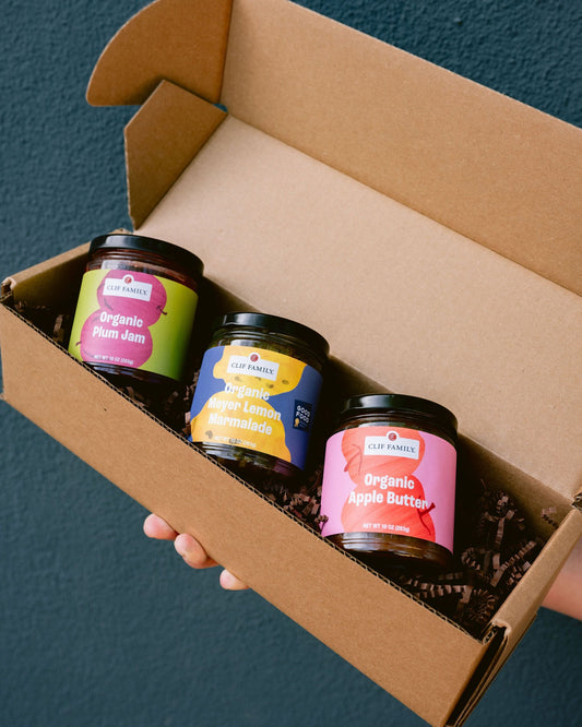Holiday Jam Trio – Organic Seasonal Preserves with Plum, Citrus & Spiced Apple – 3 Pack
