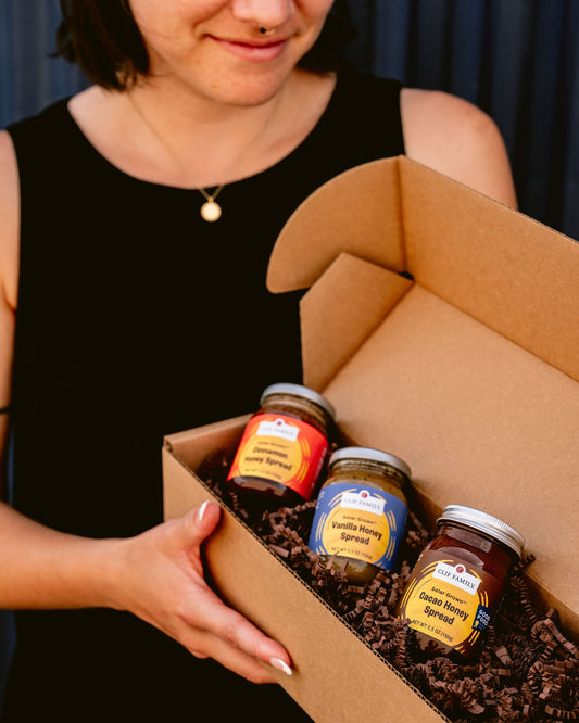Solar Grown™ Honey Spread Trio – Organic Honey Spreads Infused with Cacao, Vanilla & Cinnamon – 3 Pack