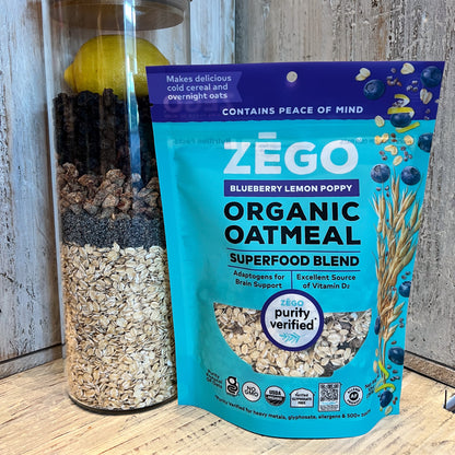 Organic Oatmeal Superfood Blueberry Lemon Poppy 1 Bag