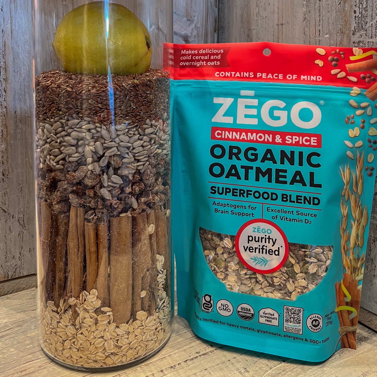 Organic Oatmeal Superfood Cinnamon Spice 1 Bag