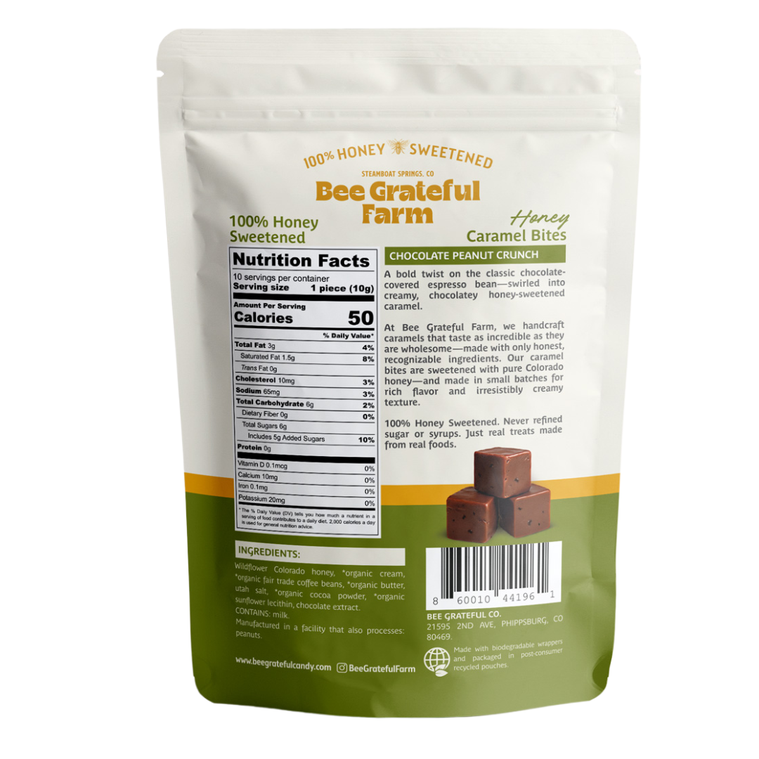 Chocolate Espresso Crunch Honey Caramel Bites (10pc)