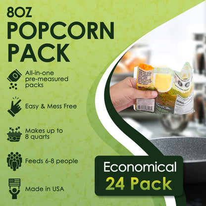 Popcorn Machine Portion Packets with Coconut Oil and Salt